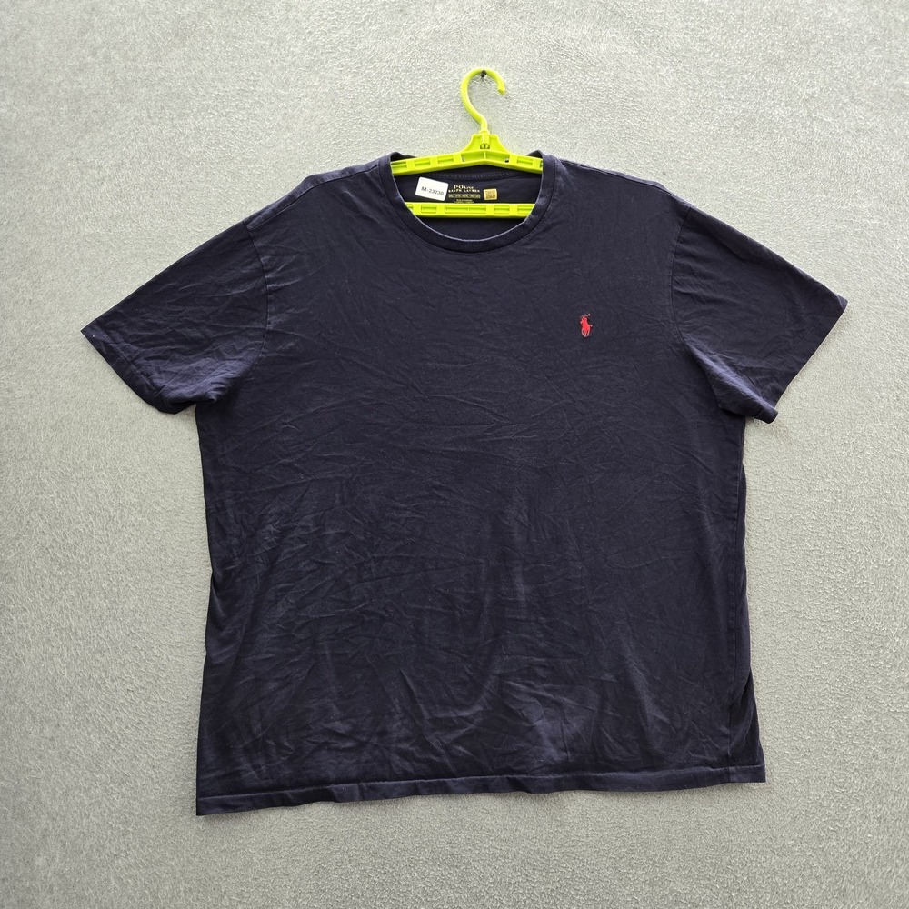 Polo Ralph Lauren Men Shirt 2XLT Navy Embroidered Logo Short Sleeve